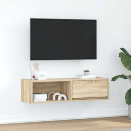 Berkfield Tv Cabinet Sonoma Oak 100X31X25.5 Cm Engineered Wood - thumbnail 1