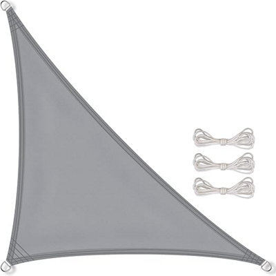 Grey 3X3X3M Triangular Polyester Shade Sail Uv Resistant - image 1