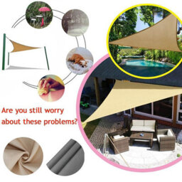 Grey 3X3X3M Triangular Polyester Shade Sail Uv Resistant - thumbnail 2