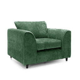 Furnishings For Less UK Monaco Chenille Fabric 3 Piece Sofa Set - 3 2 1  Green - thumbnail 4