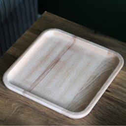 Woodeedoo Square Wooden Tray Untreated Catchall Organiser For Keys Coins Wallet Watches Desk Entryway Nightstand 19 X 19 X Cm