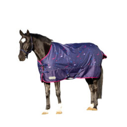 "Hy Stormx Original Out Of This World Standard-Neck Horse Turnout Rug Navy/magenta (5 3"")" - thumbnail 1
