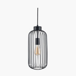 Pacific Lifestyle Dania Matt Black Metal Wire Tall Pendant - thumbnail 4