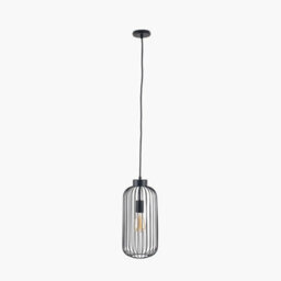 Pacific Lifestyle Dania Matt Black Metal Wire Tall Pendant - thumbnail 6