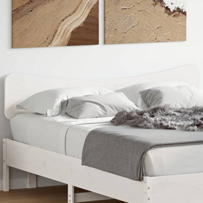 Berkfield Headboard White 150 Cm Solid Wood Pine - image 1