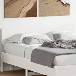 Berkfield Headboard White 150 Cm Solid Wood Pine - thumbnail 1