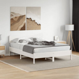 Berkfield Headboard White 150 Cm Solid Wood Pine - thumbnail 3