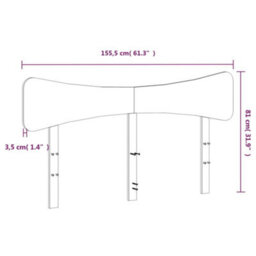 Berkfield Headboard White 150 Cm Solid Wood Pine - thumbnail 9