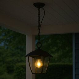CGC Lighting Cgc Black Outdoor Chain Outdoor Hanging Lantern Light - thumbnail 6