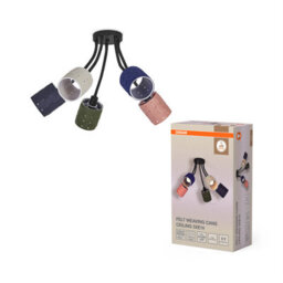 Osram Decor Felt Weaving Cans Ceiling Light 5Xe14 Multicolour 5X10W Led Modern - thumbnail 3