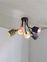 Osram Decor Felt Weaving Cans Ceiling Light 5Xe14 Multicolour 5X10W Led Modern - thumbnail 6