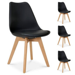 Bravich Rocco Tulip Dining Chair - Black - Set Of 4 - thumbnail 3