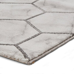 Grey Silver Geometric,modern Easy To Clean Rug For Bedroom & Living Room-160Cm X 220Cm - thumbnail 5