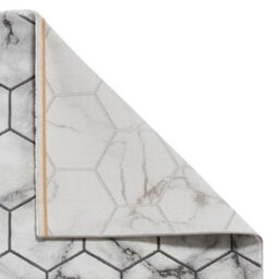 Grey Silver Geometric,modern Easy To Clean Rug For Bedroom & Living Room-160Cm X 220Cm - thumbnail 7