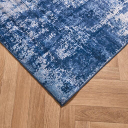 OHS Abstract Rug Washable Carpet Living Room Bedroom Mat, Navy - 120 X 170Cm - thumbnail 6