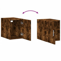 Walplus Wall Cabinet Smoked Oak 30X42.5X40 Cm Engineered Wood - thumbnail 7