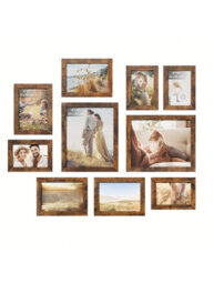 LEDREM Set Of 10 Picture Frames, Two 20 X 25 Cm (8 X 10 Inches), Four 13 X 18 Cm (5 X 7 Inches), Four 10 X 15 Cm (4 X 6 Inches), Brown - thumbnail 8