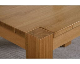 That's Furniture Kuba 180 X 90 Cm Chunky Oak Dining Table And 8 Chairs Dining Set With Washington Ivory Leather Chairs - thumbnail 4