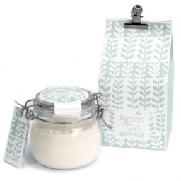 Serenityy Agnes + Cat Kilner Jar Candle 400Ml - Dolly Blue Soft Powdery Fragrance, Reusable Glass Jar