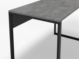 Decortie Inna Modern Work Table Retro Grey, Black With Sturdy Black Metal Legs Particle Board Industrial Desk Width 100Cm - thumbnail 5