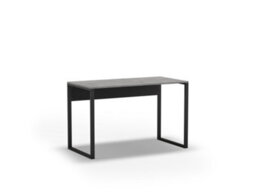 Decortie Inna Modern Work Table Retro Grey, Black With Sturdy Black Metal Legs Particle Board Industrial Desk Width 100Cm - thumbnail 2