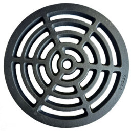 "9"" Diameter 229mm 10mm 3/8"" Thick Round Dished Circular Cast Iron Gully Grid/grate Heavy Duty Drain Cover Black Satin Finish"