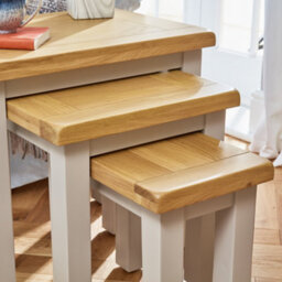 The Furniture Market Cotswold Grey Painted Nest Of 3 Tables - thumbnail 7