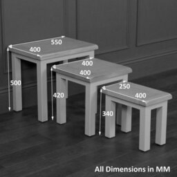 The Furniture Market Cotswold Grey Painted Nest Of 3 Tables - thumbnail 9