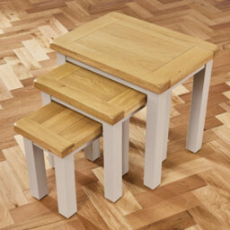 The Furniture Market Cotswold Grey Painted Nest Of 3 Tables - thumbnail 8