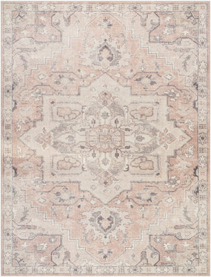 Livabliss Becki Owens Elle Vintage Grey Beige Traditional Boho Living Room Rug 160 X 213 Cm Easy Care, Non Shedding - image 1