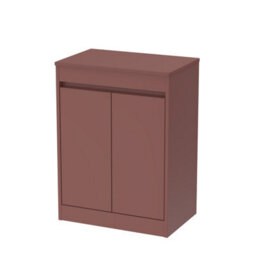Balterley Chartley Contemporary Floor Standing 2 Door Vanity Unit With Laminate Worktop, 600mm, Smoked Red