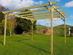 Arbor Garden Solutions Champion Wooden Garden Pergola Kit, 4.2M X 4.8M (Natural Finish) - thumbnail 4