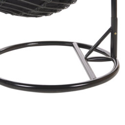 Beliani Hanging Chair With Stand Aspio Pe Rattan Black - thumbnail 9