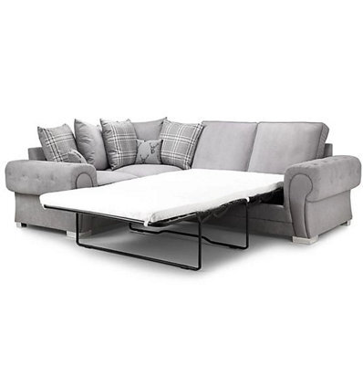 Verona Grey Sofa Bed Right Hand Facing Corner (Scatter Back) - image 1