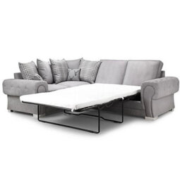 Verona Grey Sofa Bed Right Hand Facing Corner (Scatter Back)