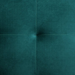 Beliani Aura Teal Velvet Tufted Ottoman Footstool With Gold Legs, W80 X D80 X H41Cm - thumbnail 3