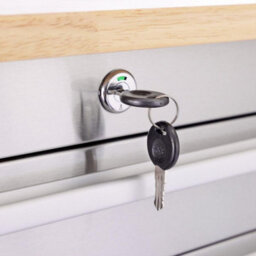 Sgs 26In Deluxe Roller Tool Cabinet, Stainless Steel, 5 Drawers, Sliders & Lock - thumbnail 4
