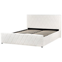 Beliani Ottoman Bed Boucle Rochefort 160 X 200 Cm (Eu King Size) Off-White - thumbnail 5