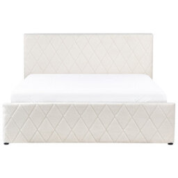 Beliani Ottoman Bed Boucle Rochefort 160 X 200 Cm (Eu King Size) Off-White - thumbnail 7