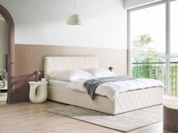 Beliani Ottoman Bed Boucle Rochefort 160 X 200 Cm (Eu King Size) Off-White - thumbnail 2