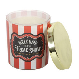 Something Different Welcome To The Freak Show Candy Apple Scented Candle Orange/white (One Size)