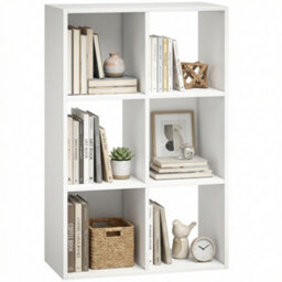 Homcom Industrial Storage Shelf, Bookcase, Bookshelf, White Wood Effect - thumbnail 2