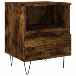 Berkfield Bedside Cabinets 2 Pcs Smoked Oak 40X35X50 Cm Engineered Wood - thumbnail 5