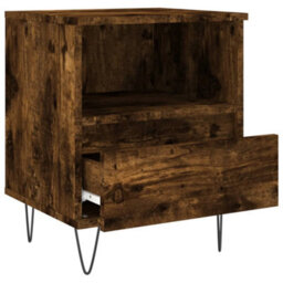 Berkfield Bedside Cabinets 2 Pcs Smoked Oak 40X35X50 Cm Engineered Wood - thumbnail 6
