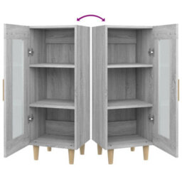 Berkfield Sideboard Grey Sonoma 34.5X34X90 Cm Engineered Wood - thumbnail 9
