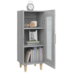 Berkfield Sideboard Grey Sonoma 34.5X34X90 Cm Engineered Wood - thumbnail 5
