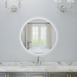 Probaty Bathrooms Bathroom Led Mirror 600X600mm Round With Dimmable Backlit Illuminated, Anti-Fog Ip44 Rated, Wall Mounted,touch Sensor - thumbnail 1