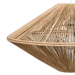 Wyld And Coco Natural Paper Rope Pendant Lamp Open-Weave Diamond Shade, 600mm Diameter, 1250mm Drop - thumbnail 6