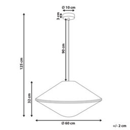 Wyld And Coco Natural Paper Rope Pendant Lamp Open-Weave Diamond Shade, 600mm Diameter, 1250mm Drop - thumbnail 3