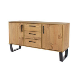 Core Products 2 Doors And 3 Drawers Medium Sideboard Antique Waxed Pine H73.6Cm X W130.6Cm X D43.0Cm